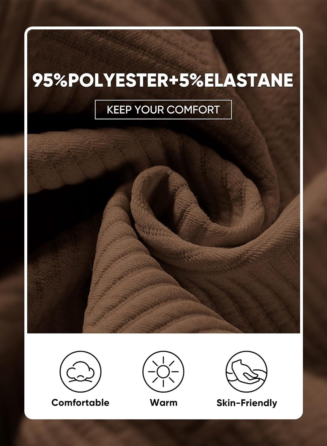 imageJMIERR Mens 2 Piece Jacquard Sweatsuit Outfits Hoodie Sweatshirt ampamp Joggers Sweatpants Set TracksuitCoffee