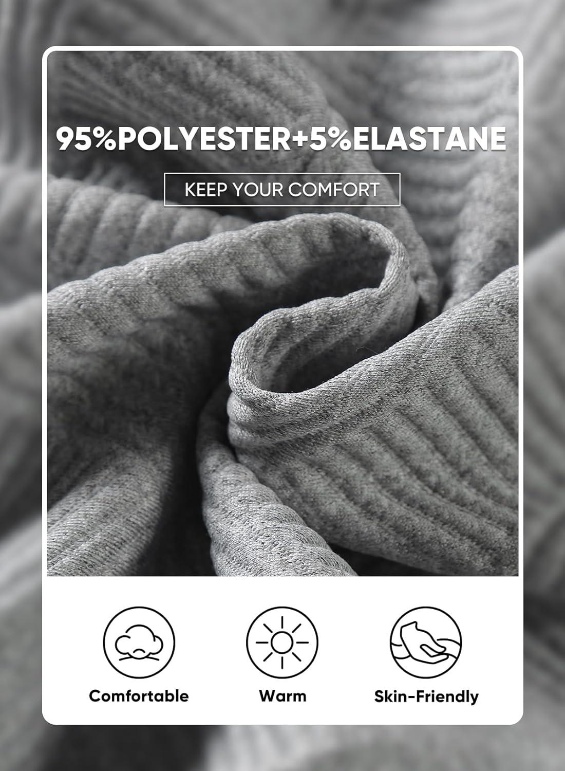 imageJMIERR Mens 2 Piece Jacquard Sweatsuit Outfits Hoodie Sweatshirt ampamp Joggers Sweatpants Set TracksuitGrey