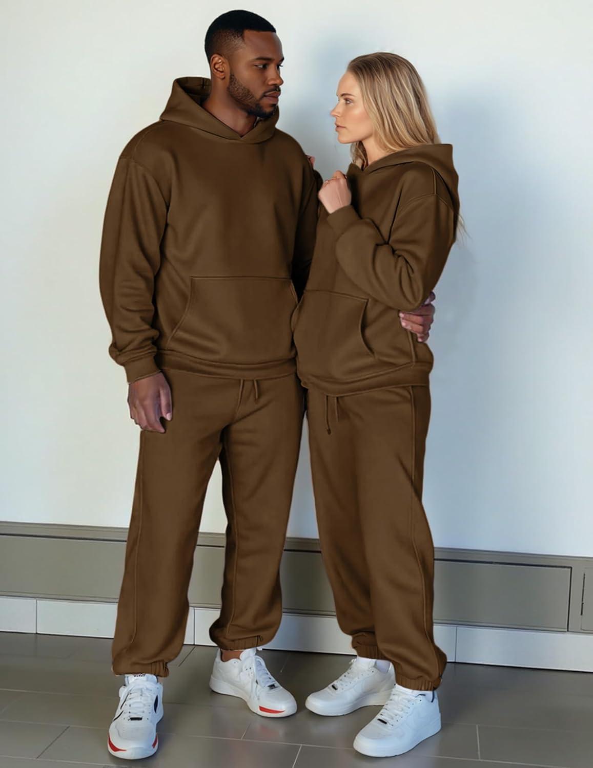 imageJMIERR Mens 2 Piece Outfits Hoodie Sweatshirt Tracksuit ampamp Joggers Sweatpants Sweatsuit SetCoffee