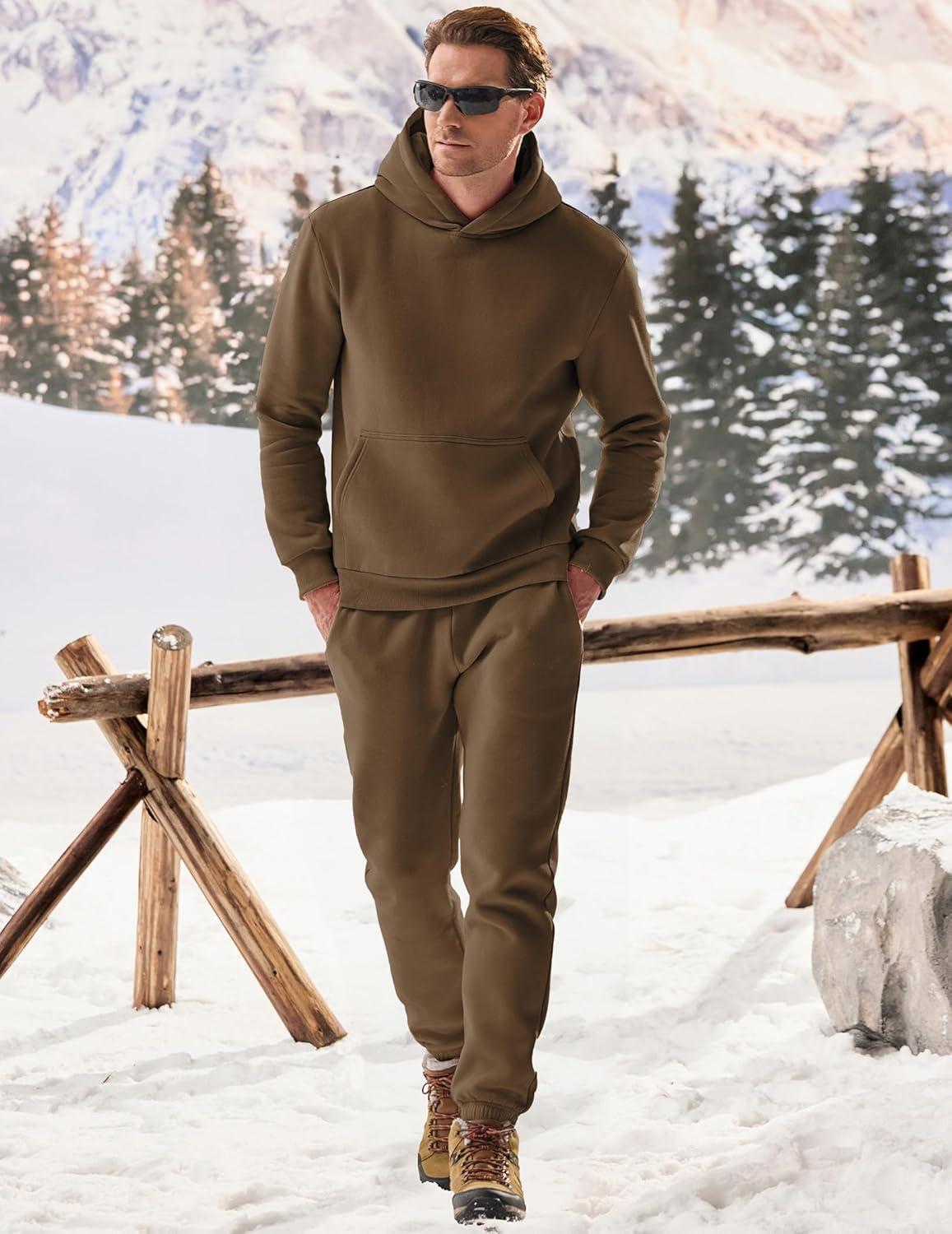 imageJMIERR Mens 2 Piece Outfits Hoodie Sweatshirt Tracksuit ampamp Joggers Sweatpants Sweatsuit SetCoffee