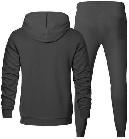 imageJMIERR Mens 2 Piece Outfits Hoodie Sweatshirt Tracksuit ampamp Joggers Sweatpants Sweatsuit SetDark Grey