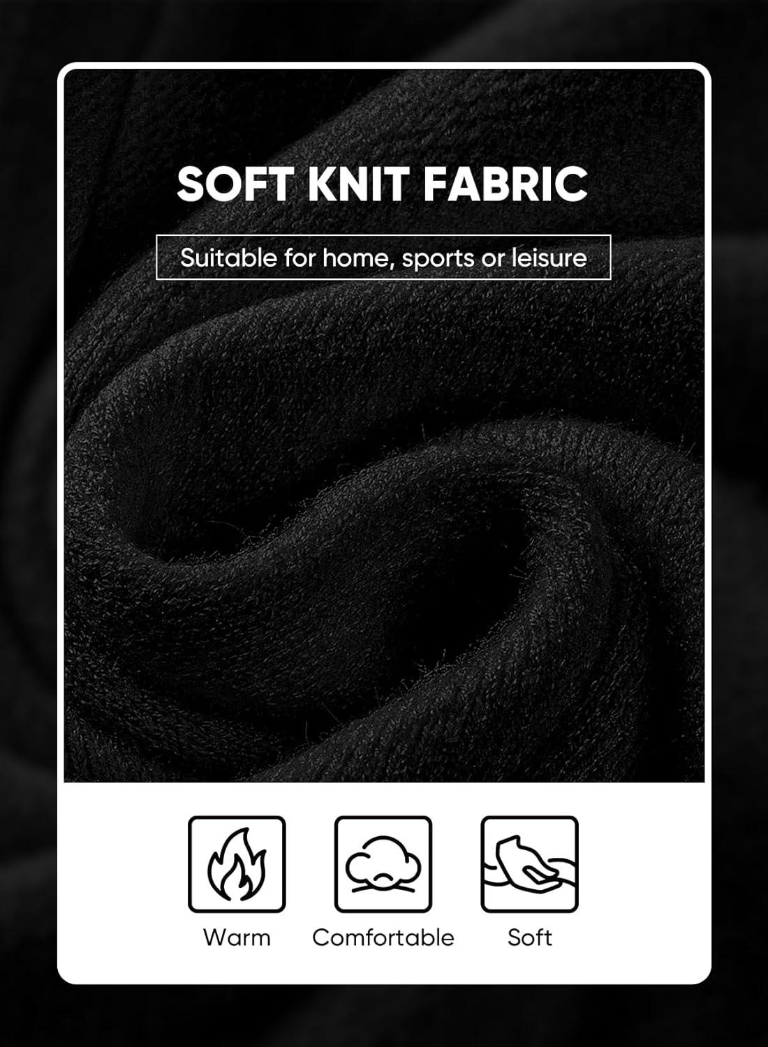 imageJMIERR Mens 2025 Warm Fall Fleece Pullover Knit Sweater Classic Crewneck Long Sleeve Slim Fit Soft Comfy Winter Sweaters0 Black