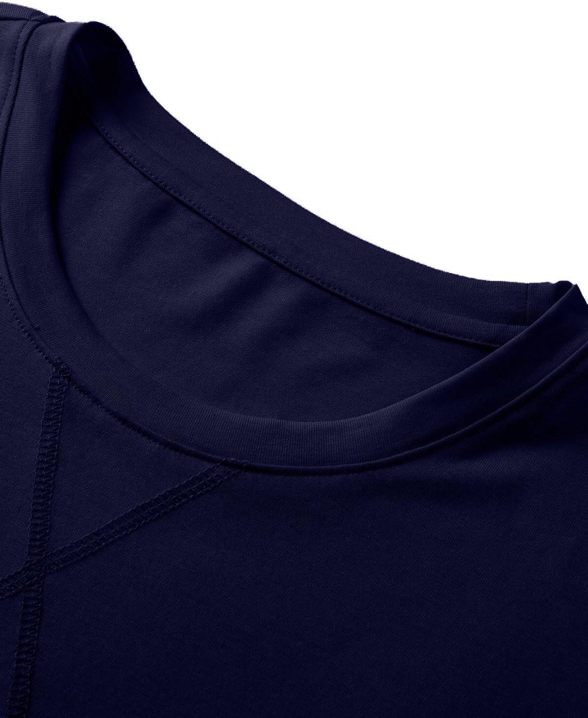 imageJMIERR Mens 3 Pack Cotton Hipster Hip Hop Longline Crewneck TShirtAnavy BlueNavy BlueRed