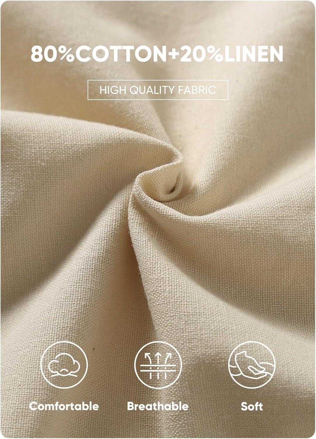 imageJMIERR Mens Casual 5quot 7quot Cotton Linen Shorts Elastic Waist Drawstring Summer Beach Shorts with PocketsApricot