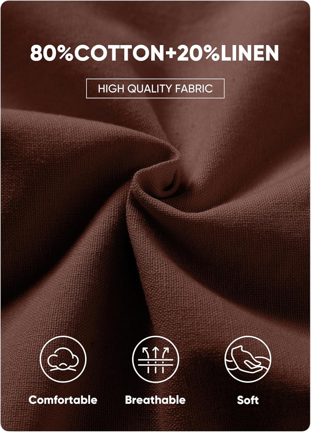 imageJMIERR Mens Casual 5quot 7quot Cotton Linen Shorts Elastic Waist Drawstring Summer Beach Shorts with PocketsCoffee