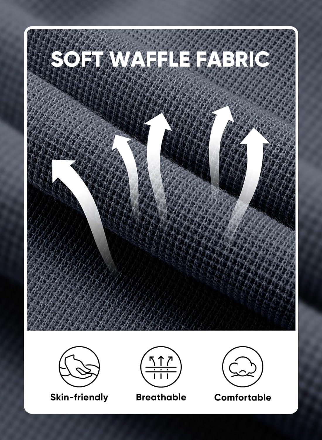 imageJMIERR Mens Casual 5quot 7quot Shorts Waffle Elastic Waist Drawstring Workout Running Jogging Beach Sweat Shorts with PocketsA Dark Grey