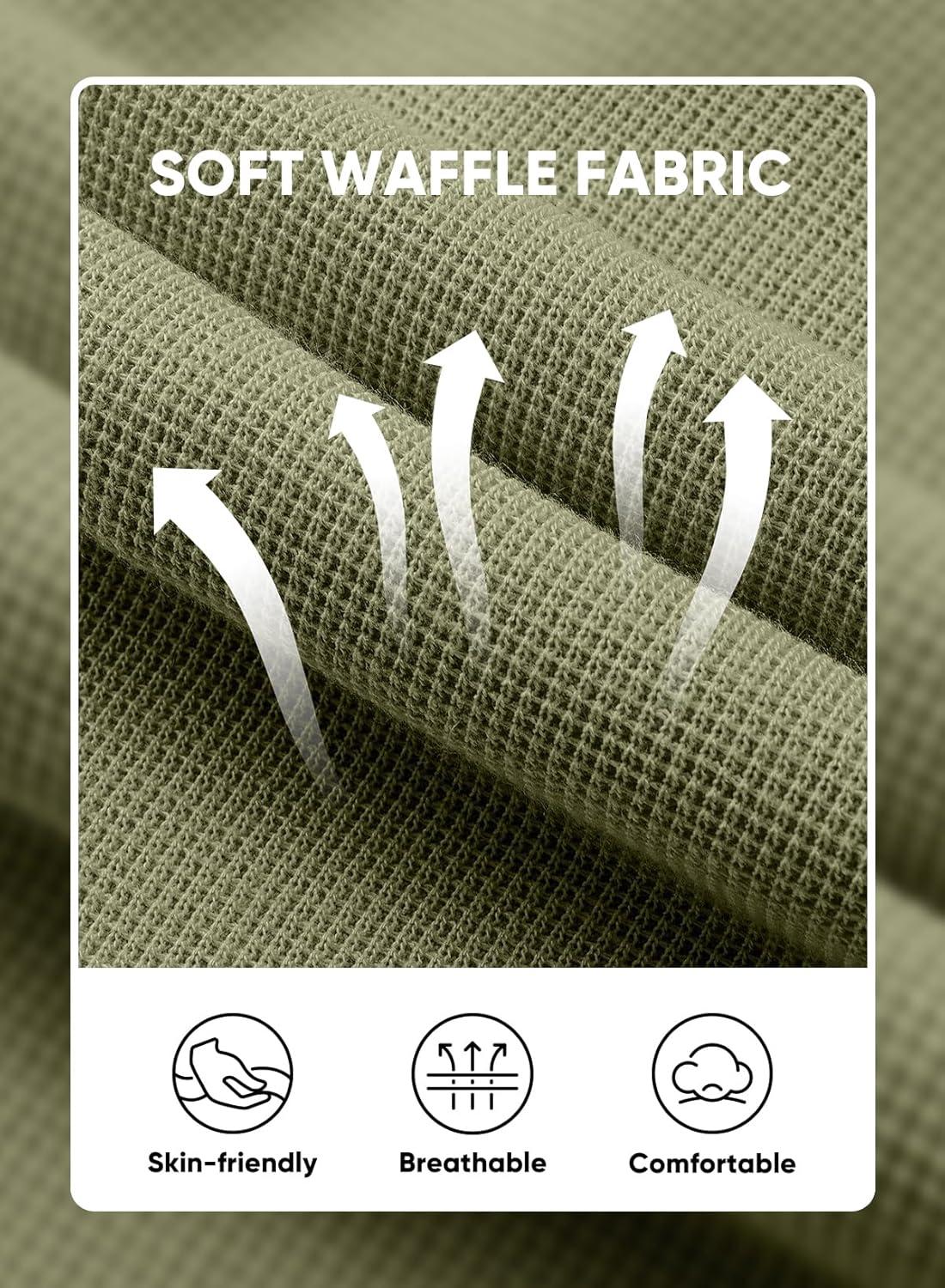 imageJMIERR Mens Casual 5quot 7quot Shorts Waffle Elastic Waist Drawstring Workout Running Jogging Beach Sweat Shorts with PocketsA Green