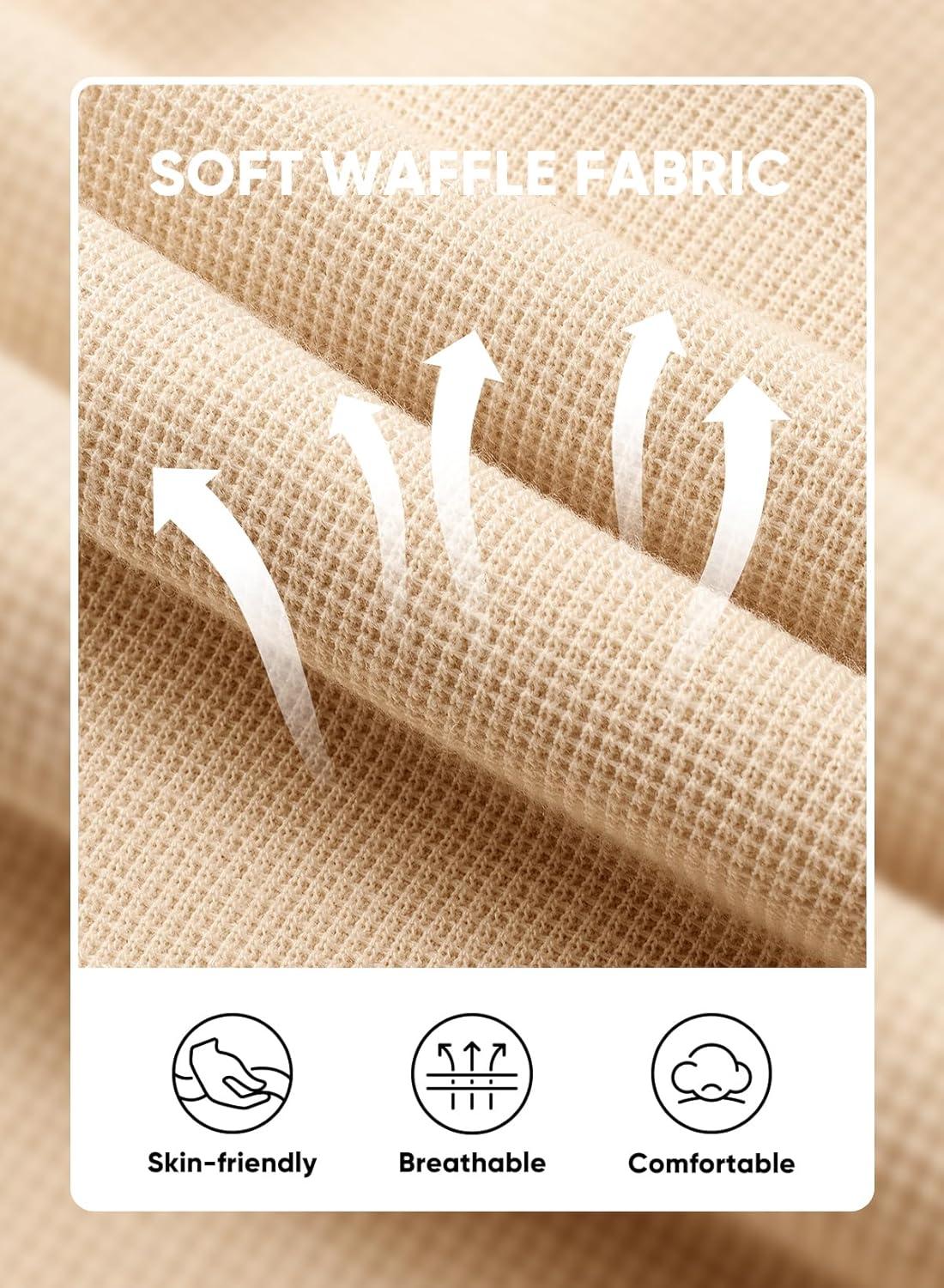 imageJMIERR Mens Casual 5quot 7quot Shorts Waffle Elastic Waist Drawstring Workout Running Jogging Beach Sweat Shorts with PocketsB Beige