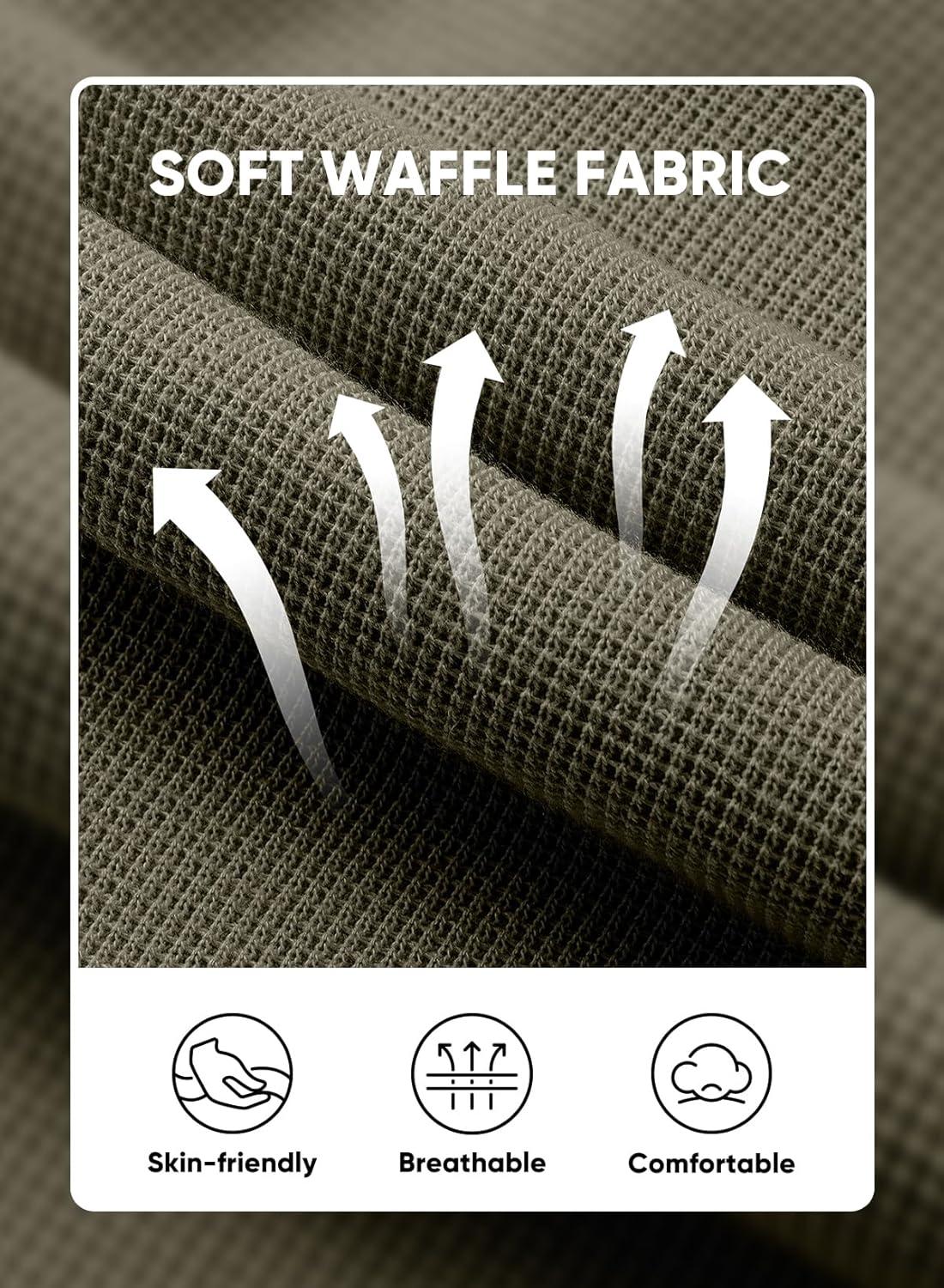 imageJMIERR Mens Casual 5quot 7quot Shorts Waffle Elastic Waist Drawstring Workout Running Jogging Beach Sweat Shorts with PocketsB Green