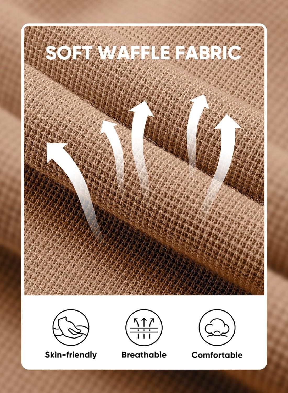 imageJMIERR Mens Casual 5quot 7quot Shorts Waffle Elastic Waist Drawstring Workout Running Jogging Beach Sweat Shorts with PocketsB Khaki