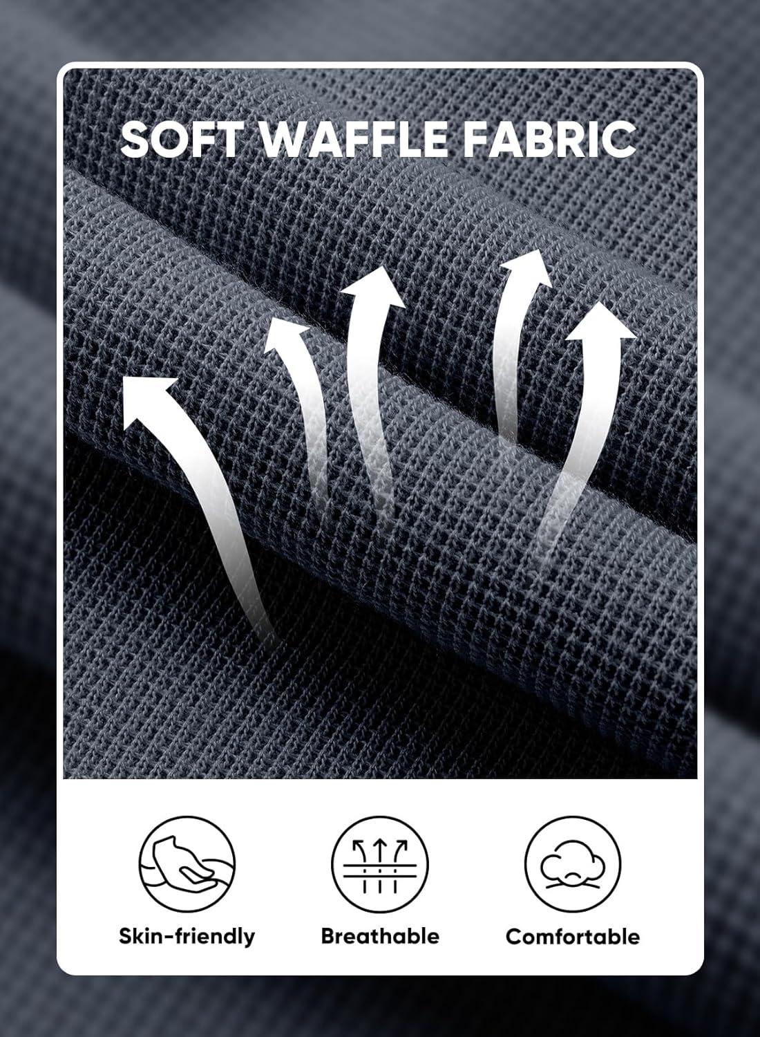 imageJMIERR Mens Casual 5quot 7quot Shorts Waffle Elastic Waist Drawstring Workout Running Jogging Beach Sweat Shorts with PocketsP Dark Grey