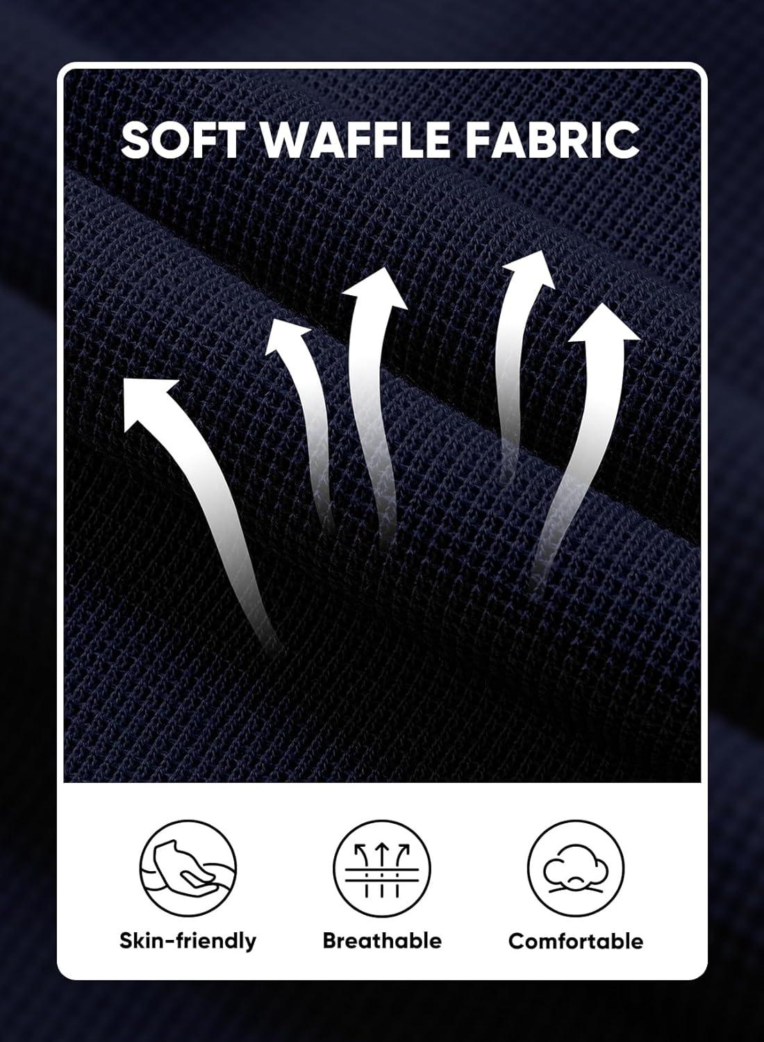 imageJMIERR Mens Casual 5quot 7quot Shorts Waffle Elastic Waist Drawstring Workout Running Jogging Beach Sweat Shorts with PocketsSail Blue