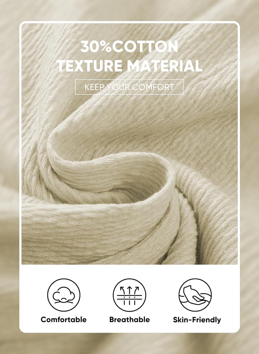 imageJMIERR Mens Casual 7quot Shorts Cotton Elastic Waist Drawstring Summer Texture Stretch Beach Shorts with PocketsApricot