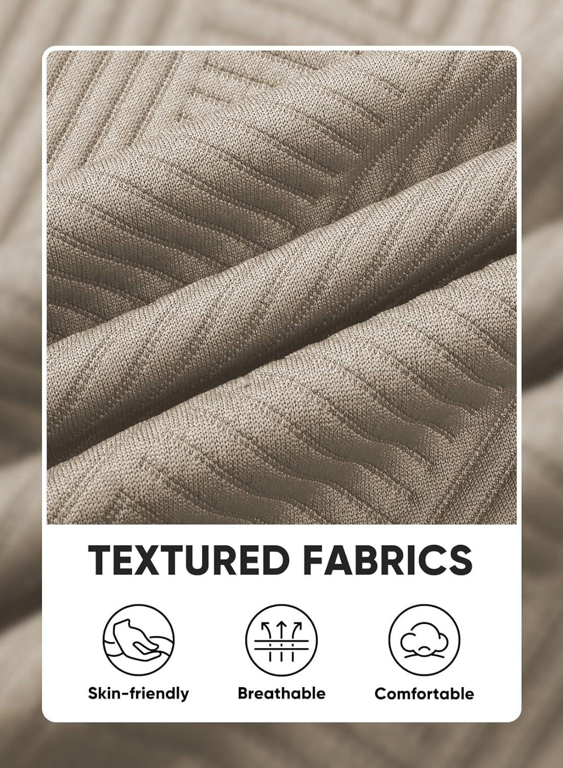 imageJMIERR Mens Casual 7quot Shorts Summer Drawstring Elastic Waist Beach Sweat Shorts Texture with PocketsKhaki