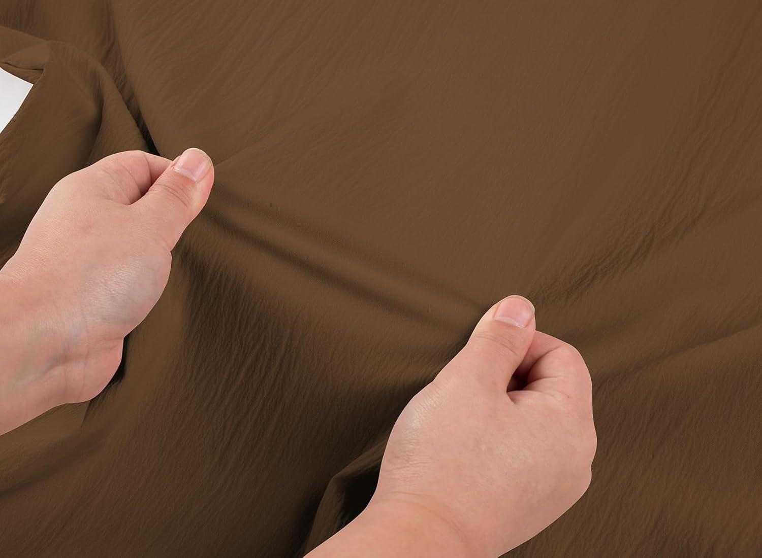 imageJMIERR Mens Casual Button Down Shirts Short Sleeve Textured Summer Beach Shirt Cuban Vacation Shirts with PocketCoffee