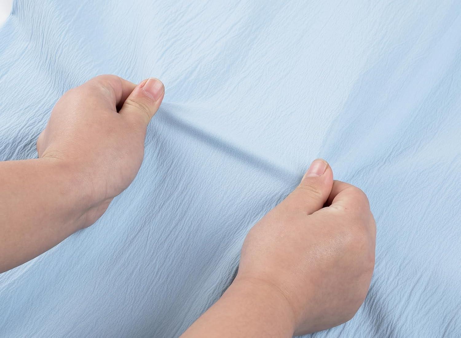 imageJMIERR Mens Casual Button Down Shirts Short Sleeve Textured Summer Beach Shirt Cuban Vacation Shirts with PocketSky Blue