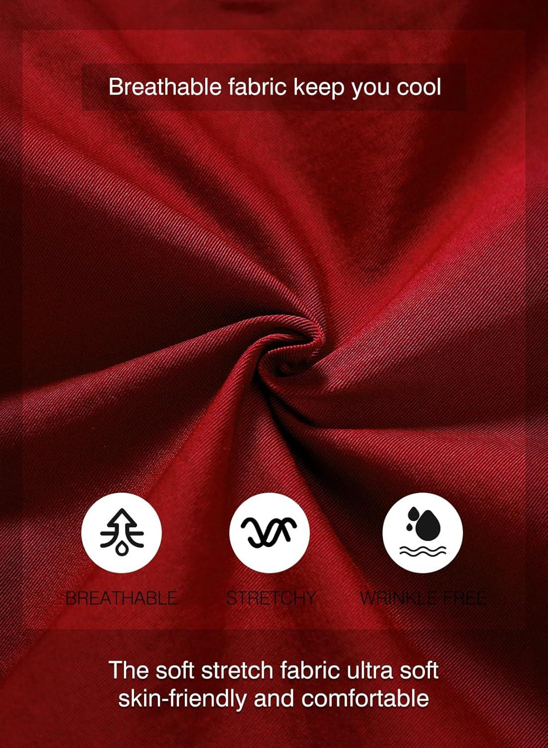 imageJMIERR Mens Casual Cargo Shorts Cotton Drawstring Stretch Summer Beach Shorts Twill Chino Short with 6 PocketsA Red