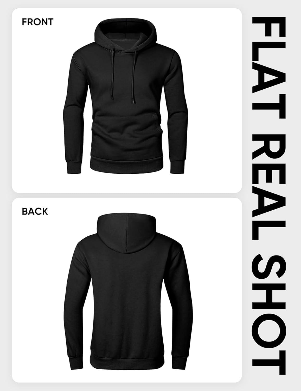 imageJMIERR Mens Casual Cotton Hooded Collar Drawstring Hoodies Pullover Sweatshirts Casual Long Sleeve ShirtsBlack