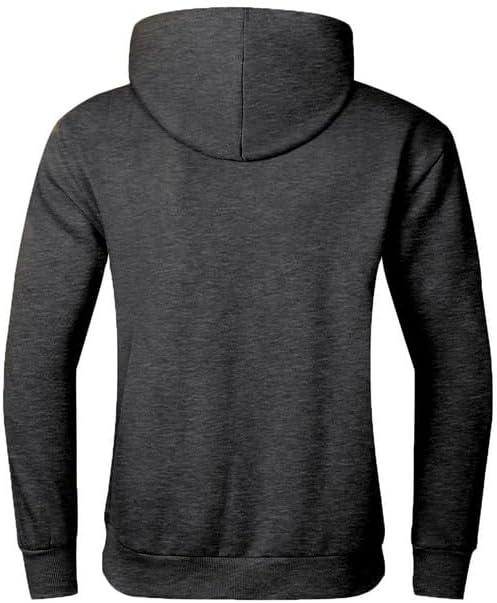 imageJMIERR Mens Casual Cotton Hooded Collar Drawstring Hoodies Pullover Sweatshirts Casual Long Sleeve ShirtsCarbon Grey