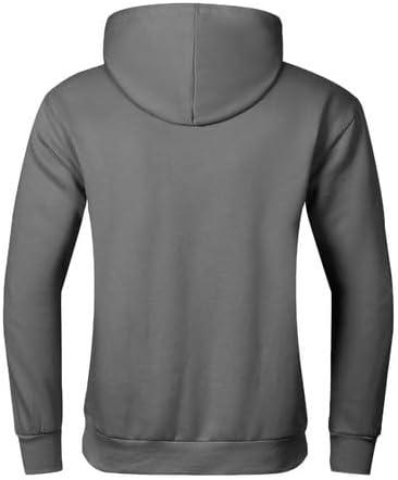 imageJMIERR Mens Casual Cotton Hooded Collar Drawstring Hoodies Pullover Sweatshirts Casual Long Sleeve ShirtsGrey