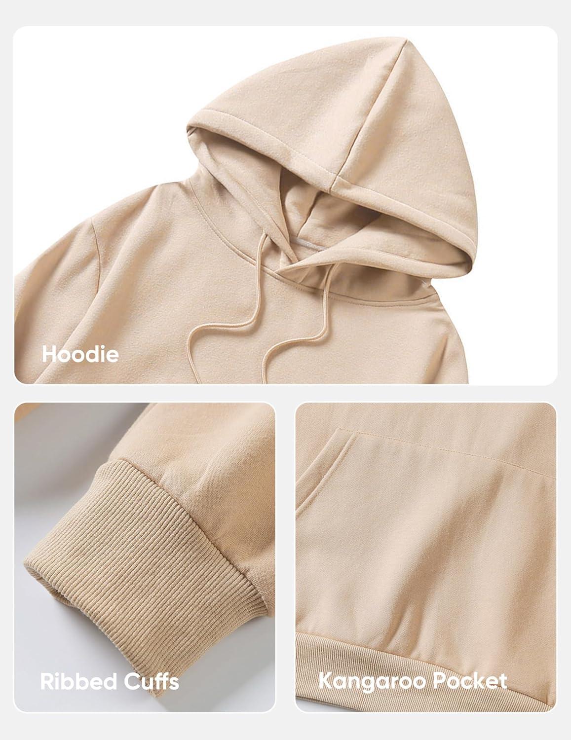 imageJMIERR Mens Casual Cotton Hooded Collar Drawstring Hoodies Pullover Sweatshirts Casual Long Sleeve ShirtsKhaki