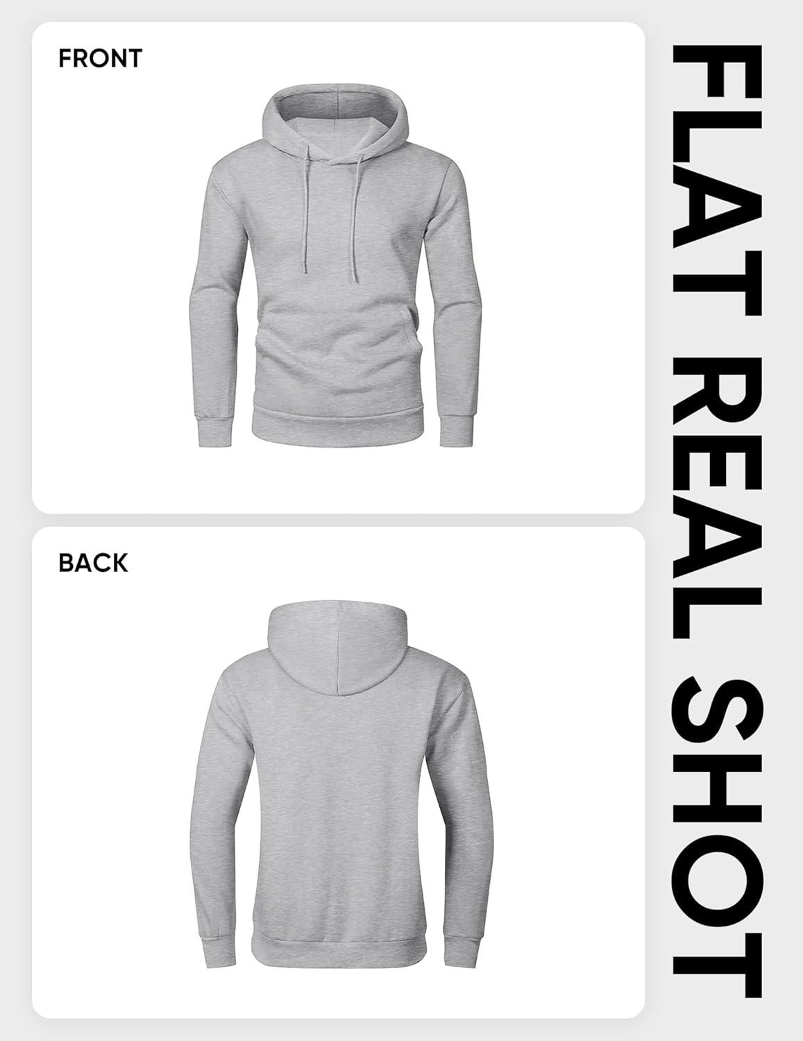 imageJMIERR Mens Casual Cotton Hooded Collar Drawstring Hoodies Pullover Sweatshirts Casual Long Sleeve ShirtsLight Grey