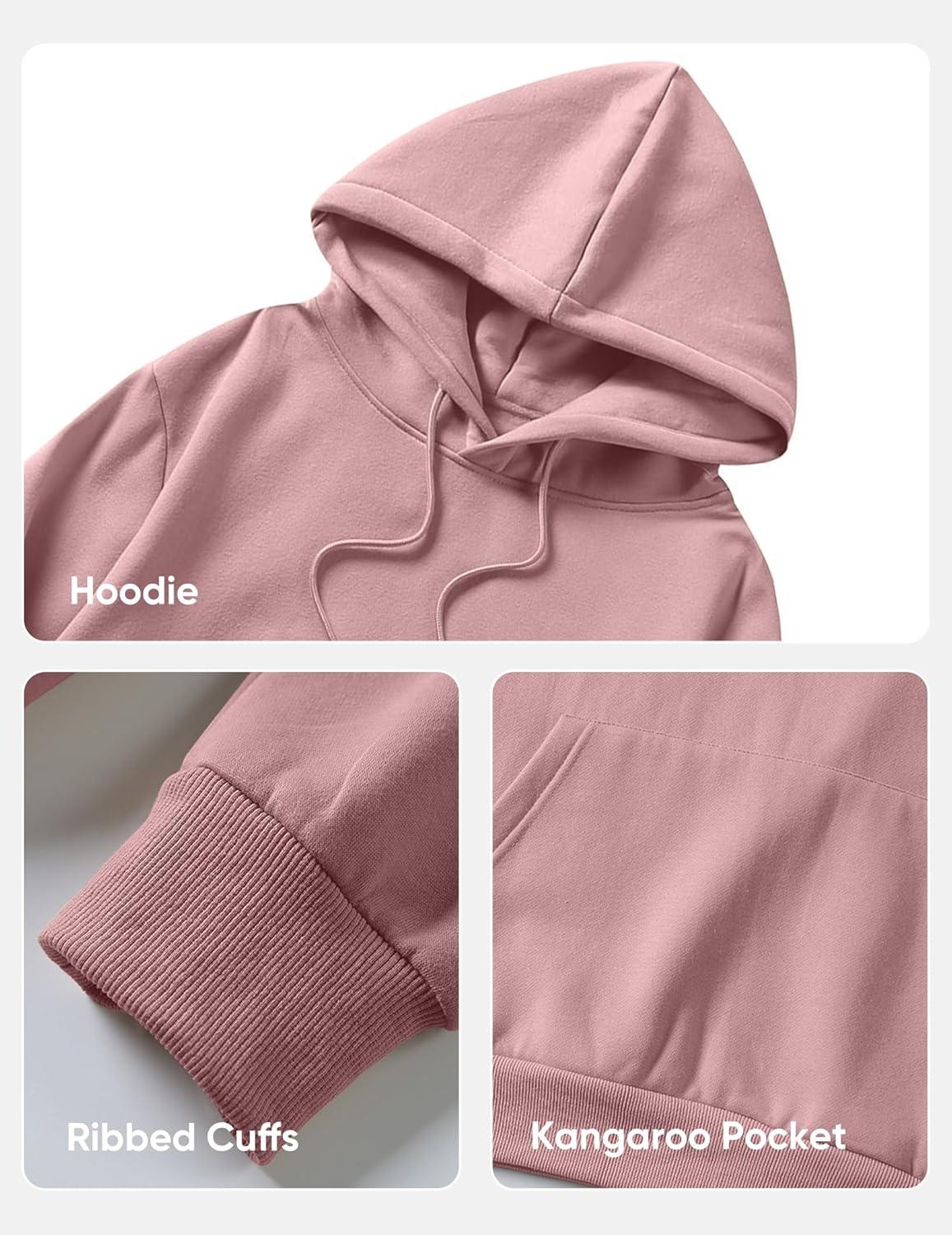 imageJMIERR Mens Casual Cotton Hooded Collar Drawstring Hoodies Pullover Sweatshirts Casual Long Sleeve ShirtsRose Tan