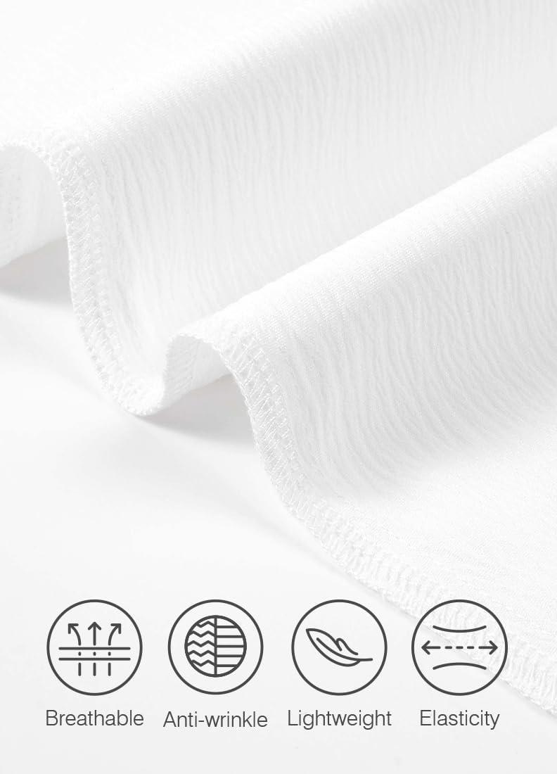 imageJMIERR Mens Casual Drawstring Pants Elastic Waist Lightweight Pant Summer Beach Trouser with PocketsA White