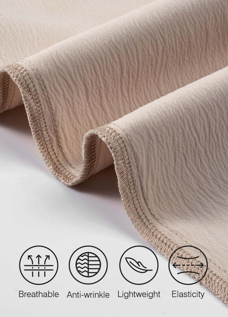 imageJMIERR Mens Casual Drawstring Pants Elastic Waist Lightweight Pant Summer Beach Trouser with PocketsB Apricot