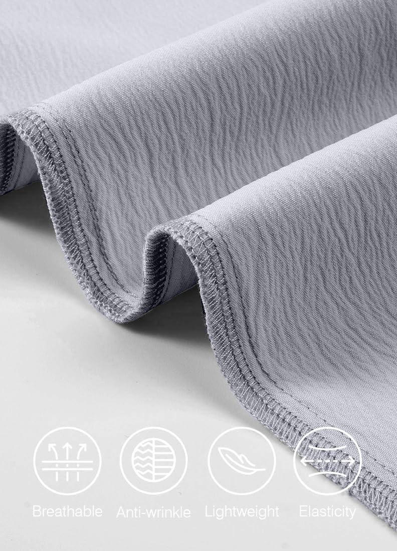 imageJMIERR Mens Casual Drawstring Pants Elastic Waist Lightweight Pant Summer Beach Trouser with PocketsBluish Gray