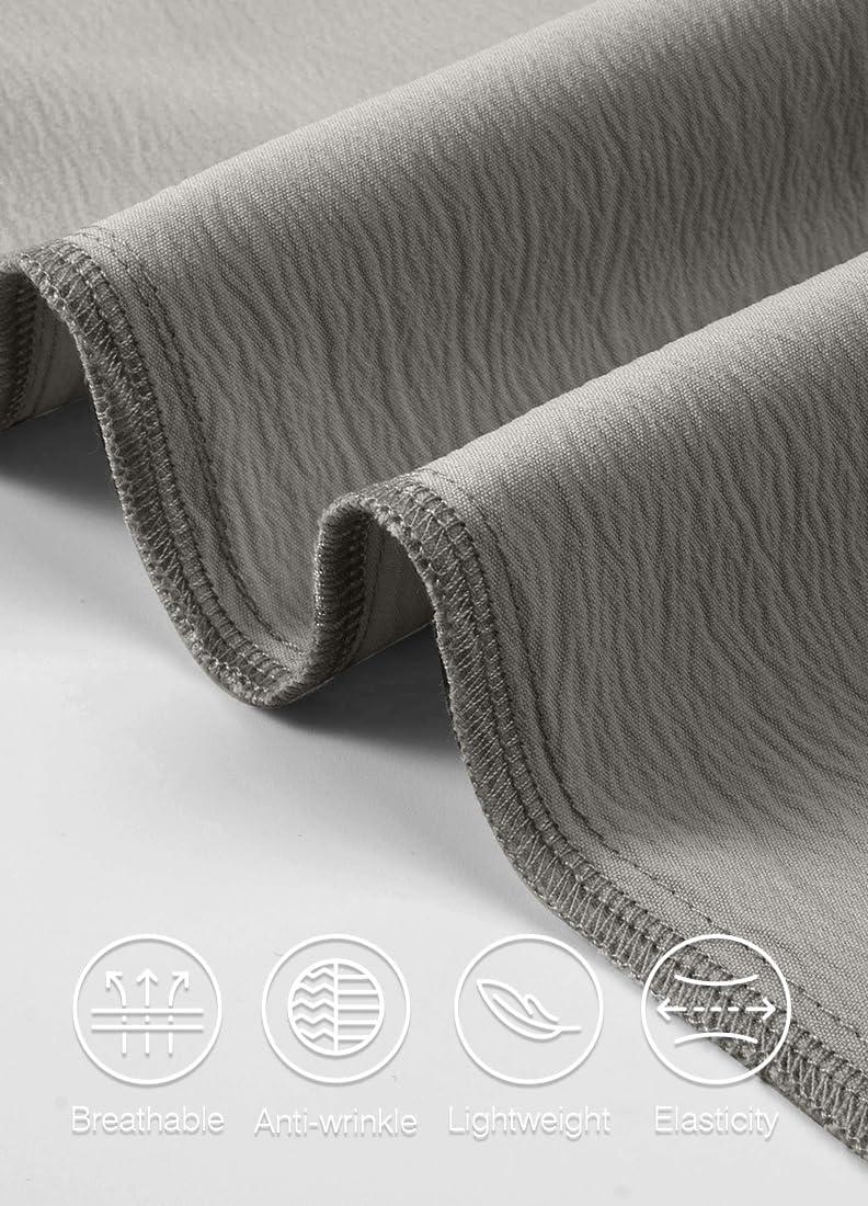 imageJMIERR Mens Casual Drawstring Pants Elastic Waist Lightweight Pant Summer Beach Trouser with PocketsGray