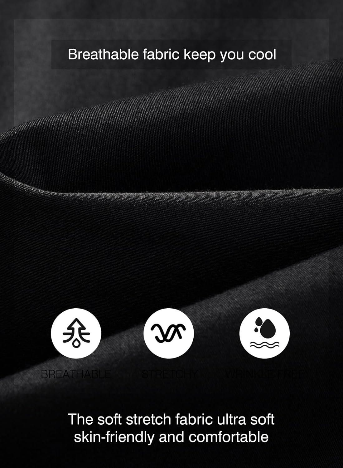 imageJMIERR Mens Casual Joggers Pants Cotton Drawstring Chino Cargo Pants Hiking Outdoor Twill Track Jogging Sweatpants PantsBlack