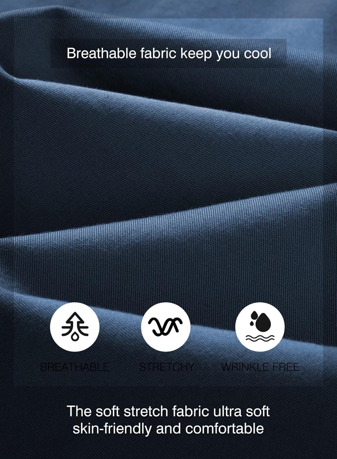 imageJMIERR Mens Casual Joggers Pants Cotton Drawstring Chino Cargo Pants Hiking Outdoor Twill Track Jogging Sweatpants PantsBlue