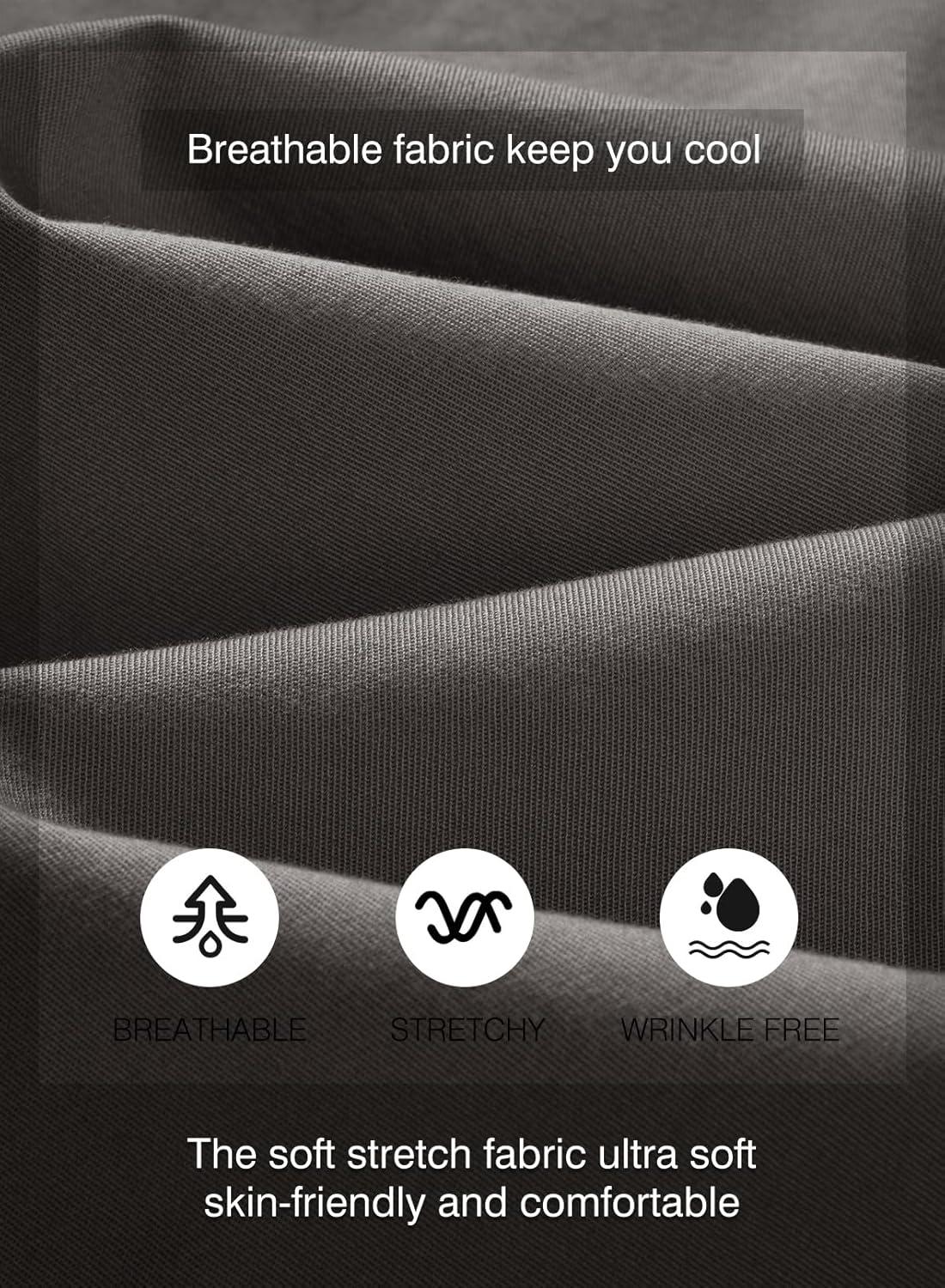 imageJMIERR Mens Casual Joggers Pants Cotton Drawstring Chino Cargo Pants Hiking Outdoor Twill Track Jogging Sweatpants PantsDark Grey