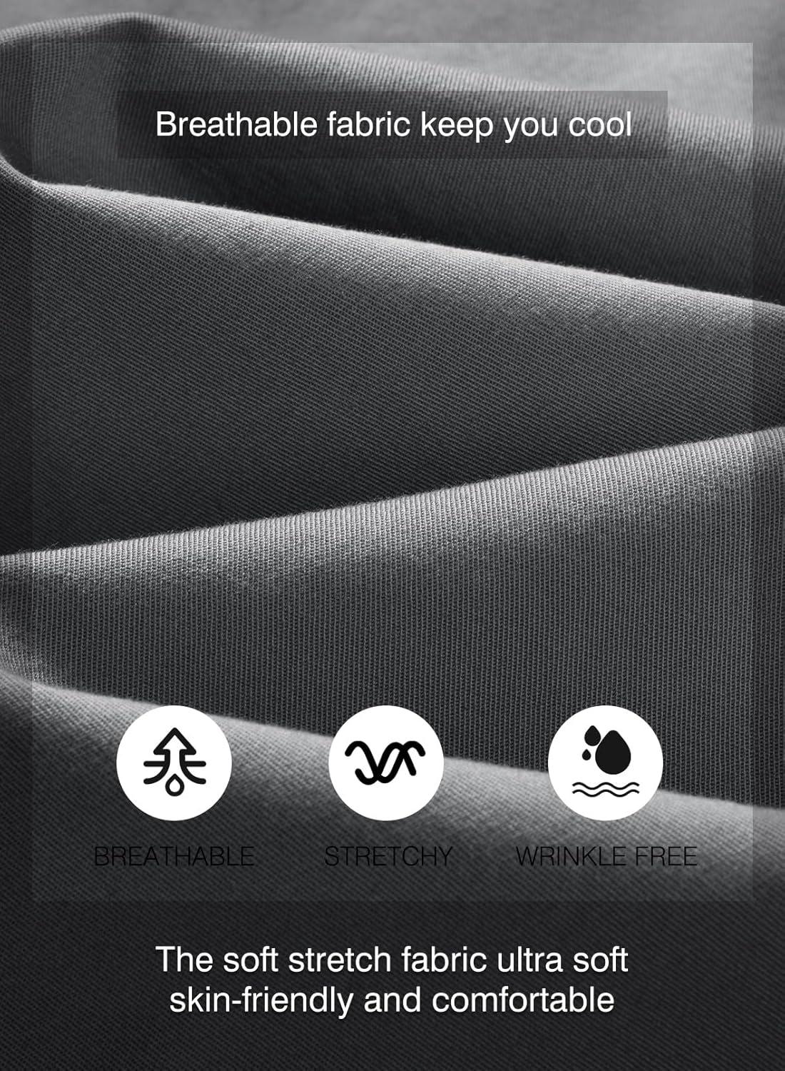 imageJMIERR Mens Casual Joggers Pants Cotton Drawstring Chino Cargo Pants Hiking Outdoor Twill Track Jogging Sweatpants PantsLight Grey