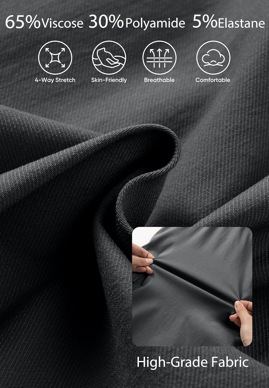 imageJMIERR Mens Casual Stretch Cargo Shorts Classic Drawstring Elastic Waist Summer Work Short with Multi Pockets02 Dark Grey