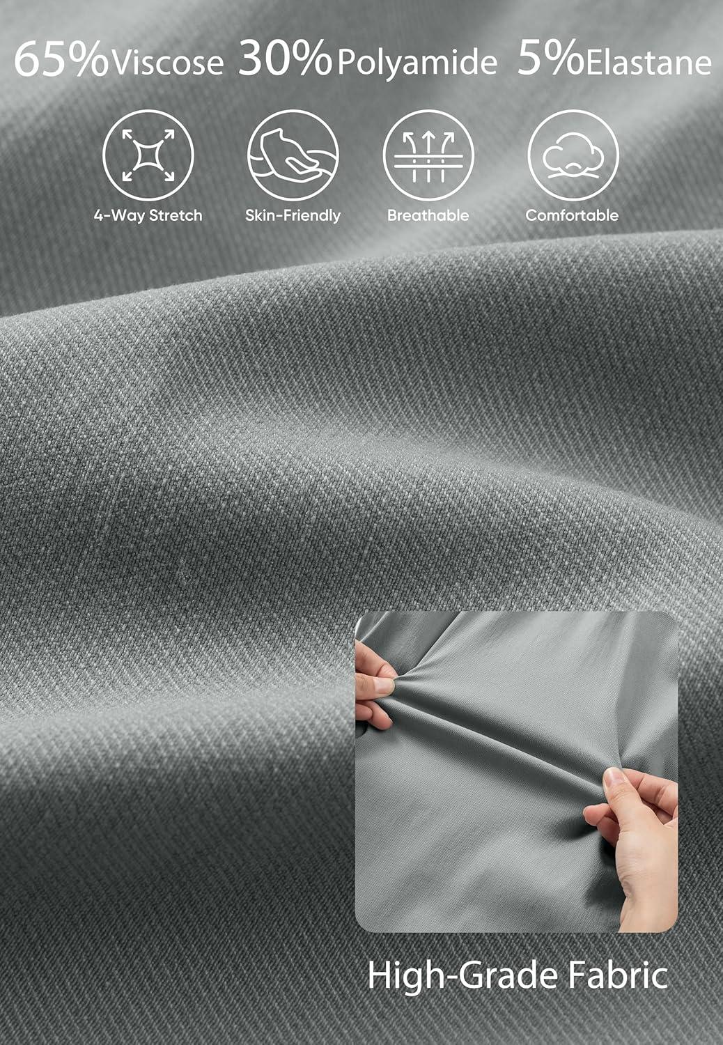 imageJMIERR Mens Casual Stretch Cargo Shorts Classic Drawstring Elastic Waist Summer Work Short with Multi PocketsLight Grey