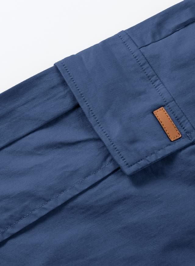 imageJMIERR Mens Casual Twill Cargo Shorts Cotton Drawstring Classic Cargo Stretch Short with 6 PocketsB Blue