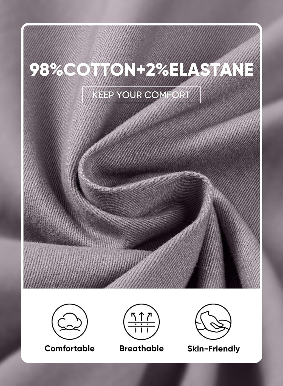 imageJMIERR Mens Chino Pants Casual Stretch Waist Tapered Trousers with PocketsLight Grey