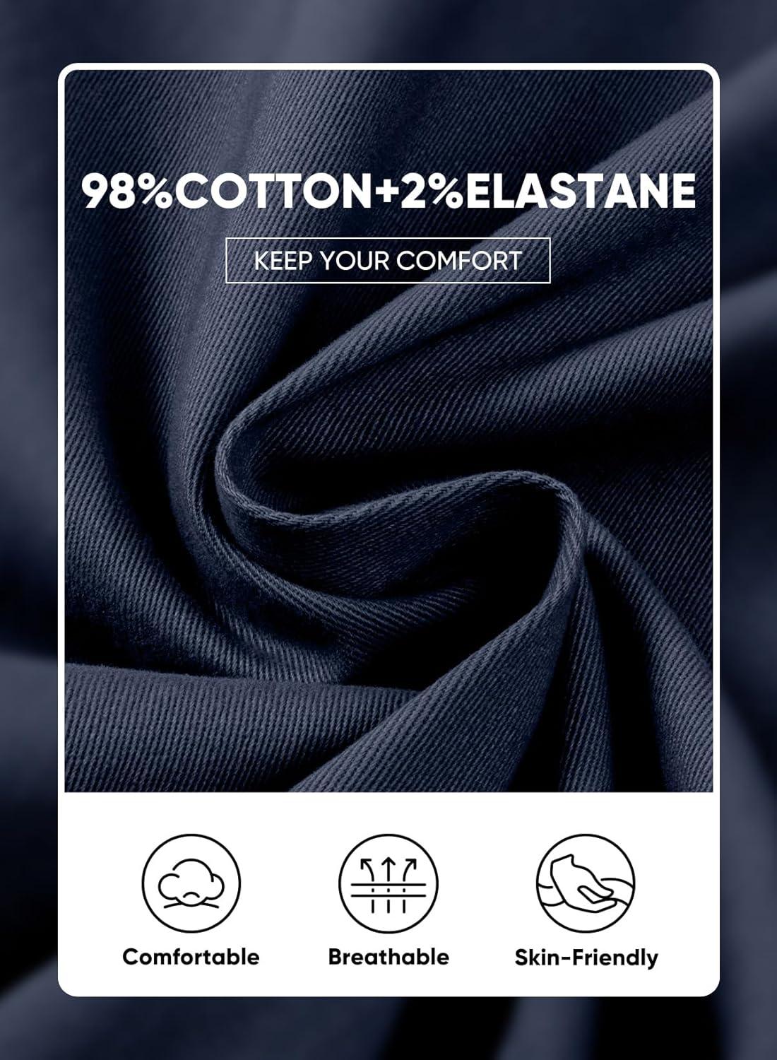 imageJMIERR Mens Chino Pants Casual Stretch Waist Tapered Trousers with PocketsSail Blue