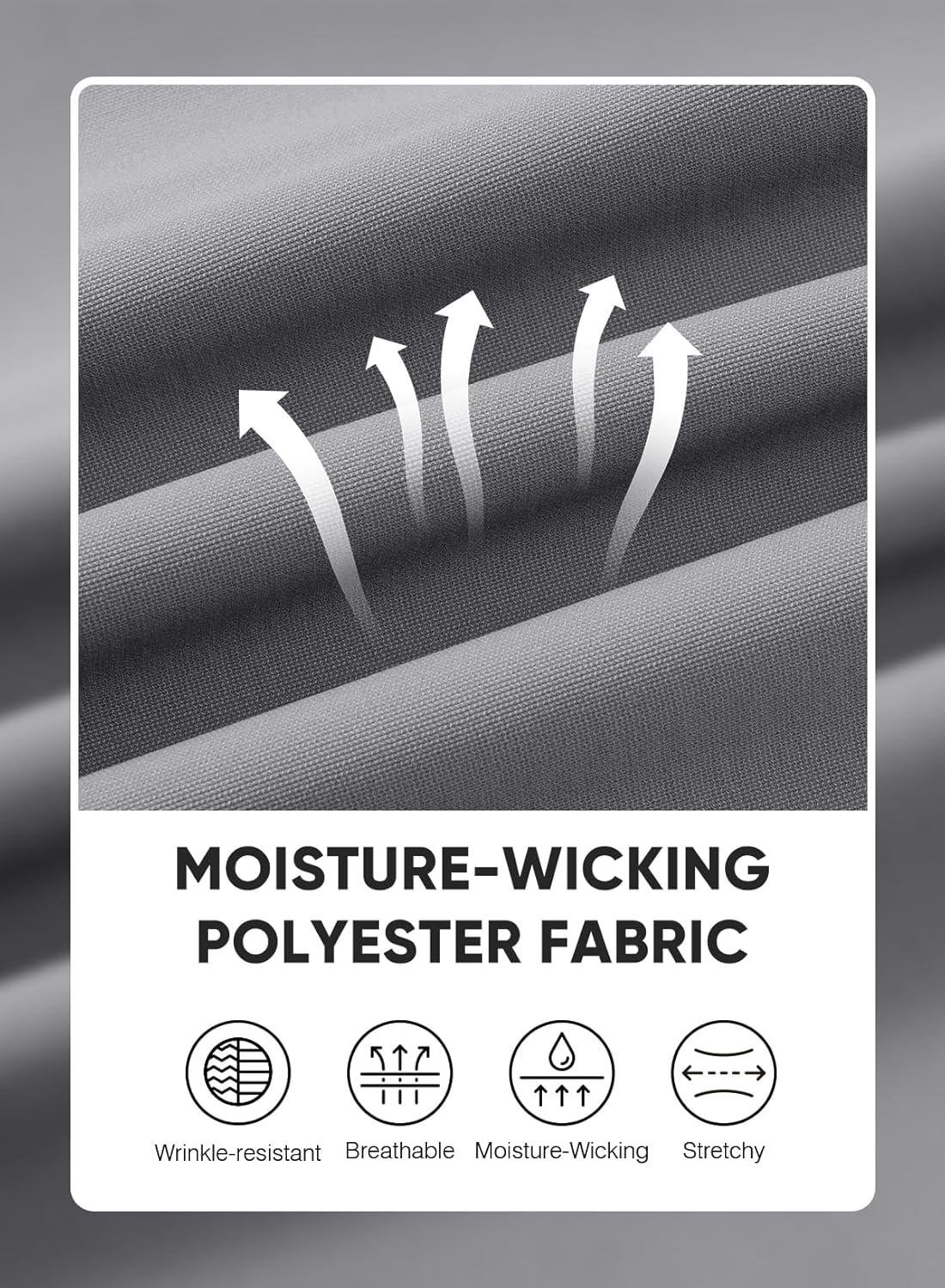 imageJMIERR Mens Chino Shorts Casual Summer 9quot Inch Stretch MoistureWicking Golf Dress Short with Zipper Pocket9 Grey