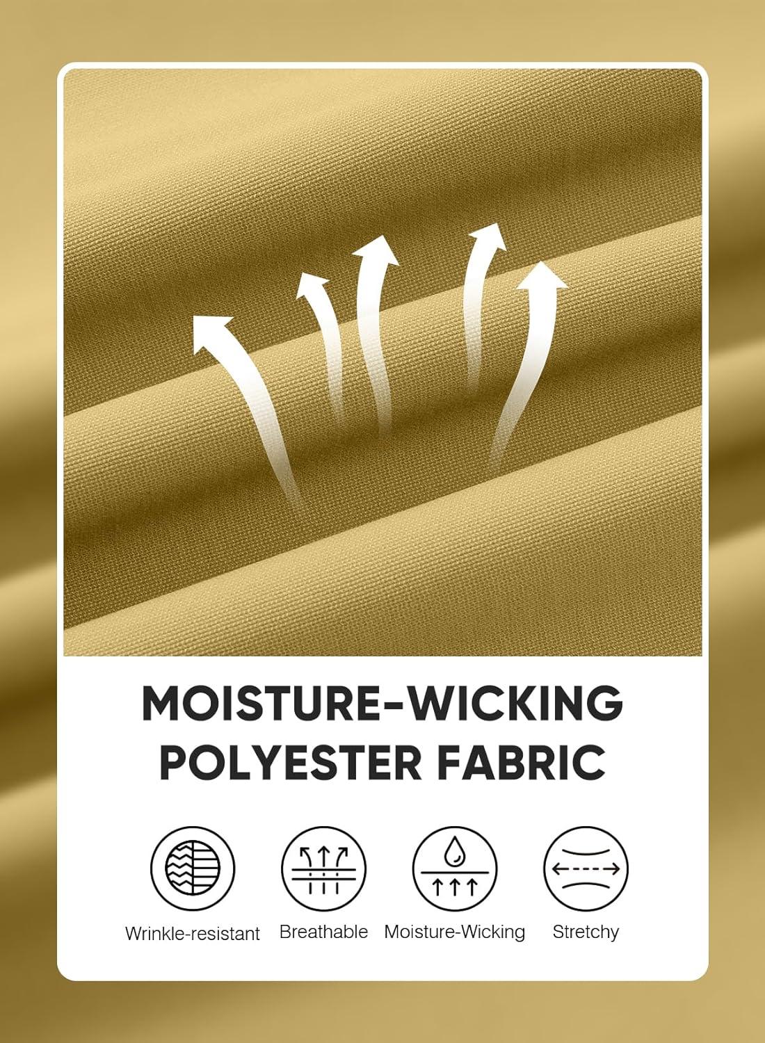 imageJMIERR Mens Chino Shorts Casual Summer 9quot Inch Stretch MoistureWicking Golf Dress Short with Zipper Pocket9 Khaki 2