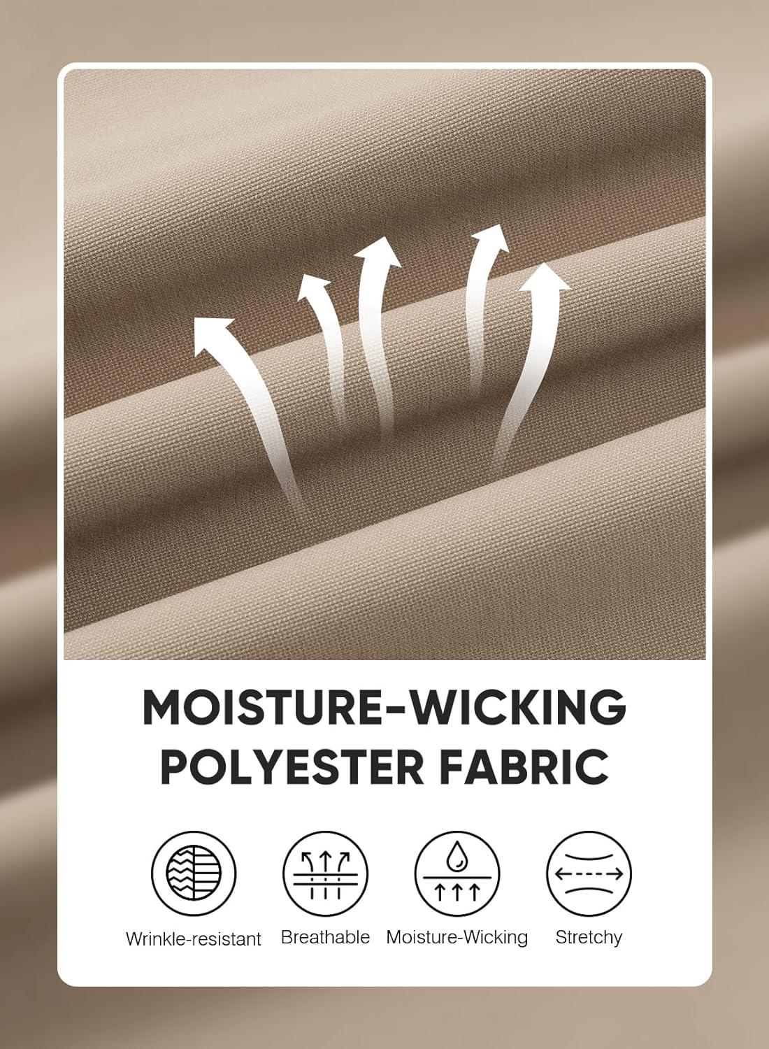 imageJMIERR Mens Chino Shorts Casual Summer 9quot Inch Stretch MoistureWicking Golf Dress Short with Zipper Pocket9 Khaki