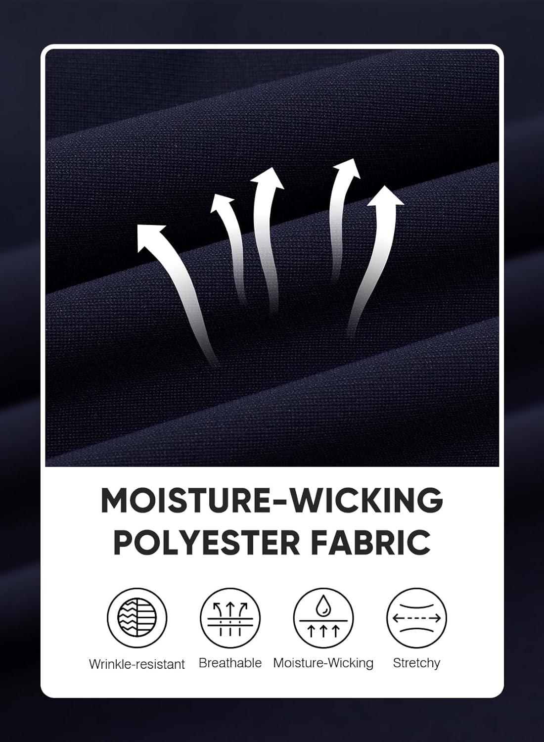 imageJMIERR Mens Chino Shorts Casual Summer 9quot Inch Stretch MoistureWicking Golf Dress Short with Zipper Pocket9 Navy Blue