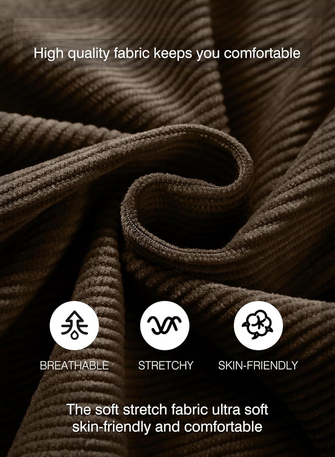 imageJMIERR Mens Corduroy Shorts Casual Elastic Waist Drawstring Lightweight Summer Beach ShortsA2 Desert Palm