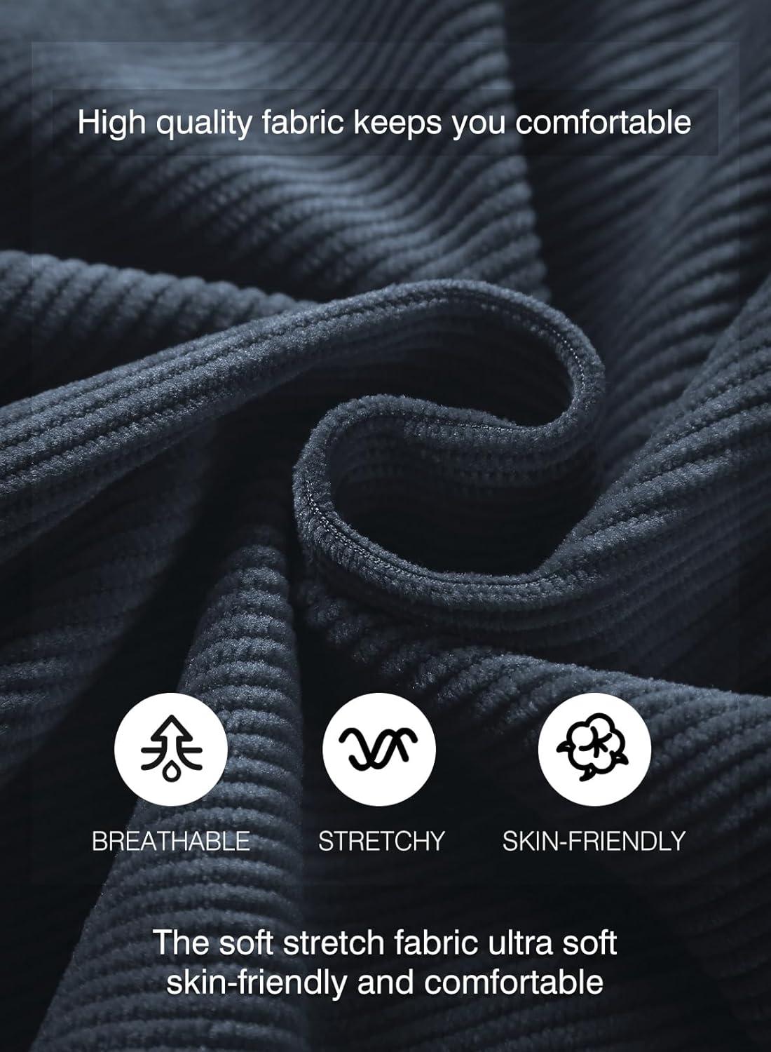 imageJMIERR Mens Corduroy Shorts Casual Elastic Waist Drawstring Lightweight Summer Beach ShortsA2 Navy Blue