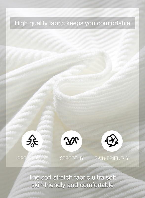 imageJMIERR Mens Corduroy Shorts Casual Elastic Waist Drawstring Lightweight Summer Beach ShortsA2 White