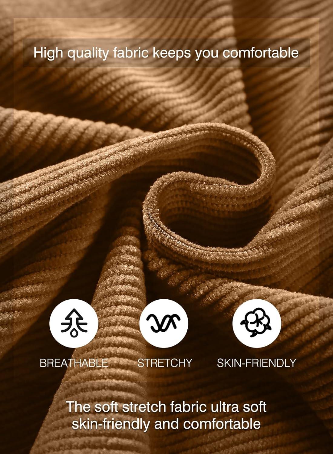 imageJMIERR Mens Corduroy Shorts Casual Elastic Waist Drawstring Lightweight Summer Beach ShortsA3 Camel