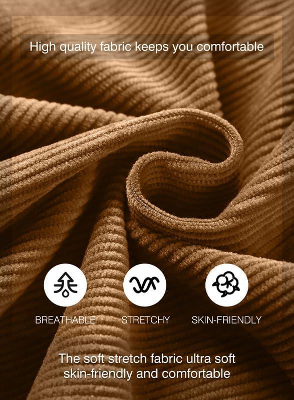 imageJMIERR Mens Corduroy Shorts Casual Elastic Waist Drawstring Lightweight Summer Beach ShortsA3 Camel