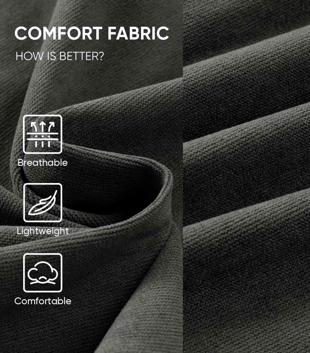 imageJMIERR Mens Corduroy Shorts Casual Elastic Waist Drawstring Lightweight Summer Beach ShortsB Dark Grey